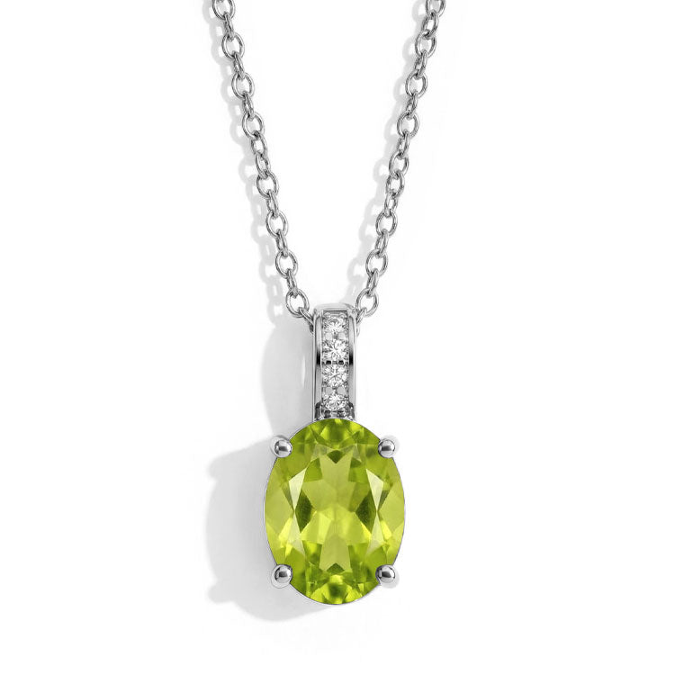 Peridot Necklace - Oval