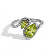 Peridot Twisted Statement Ring