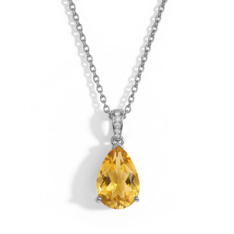 Citrine Necklace - Pear