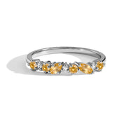 Alternating Citrine Stacking Ring