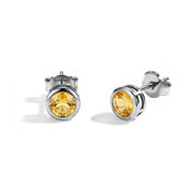 Citrine Stud Earrings - Stackable