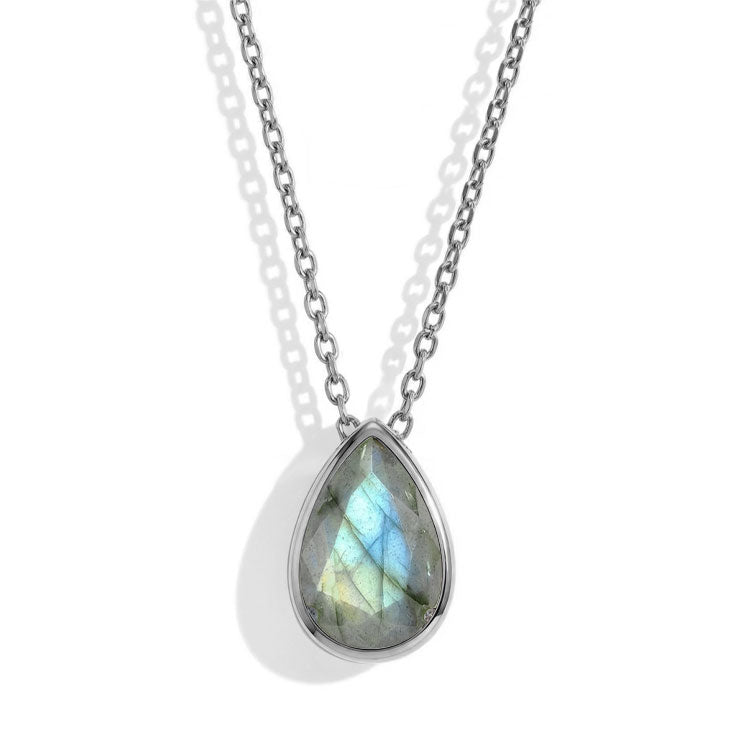Labradorite Necklace - Teardrop