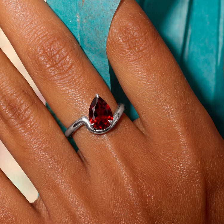 Garnet Statement Ring