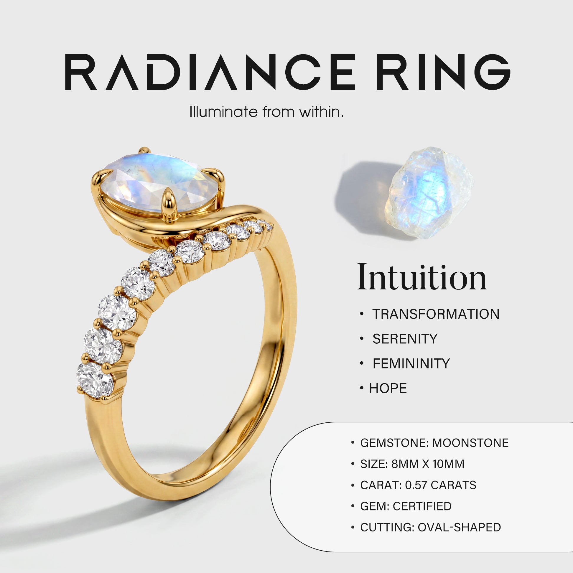 Moonstone Ring - Radiance