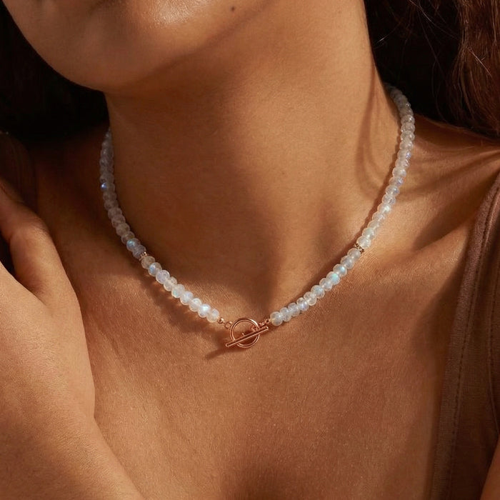 Beaded - Moonstone Necklace
