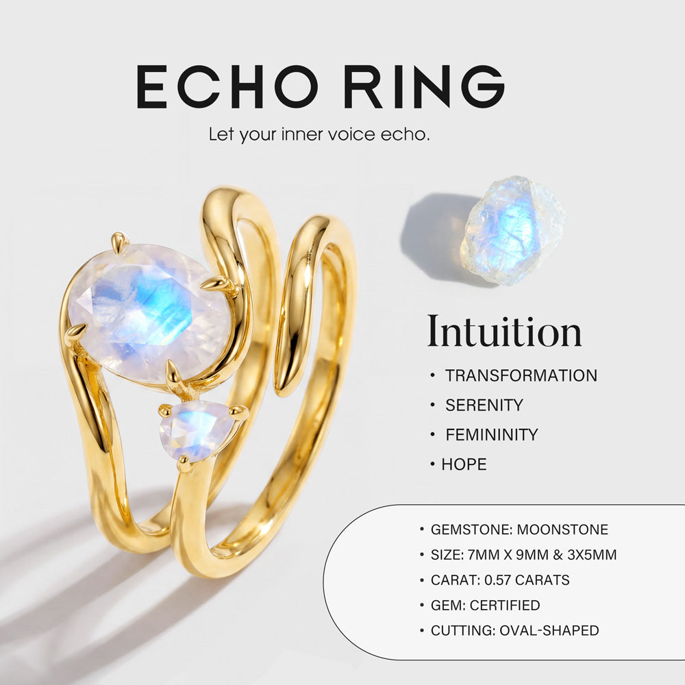 Echo Ring -  Moonstone