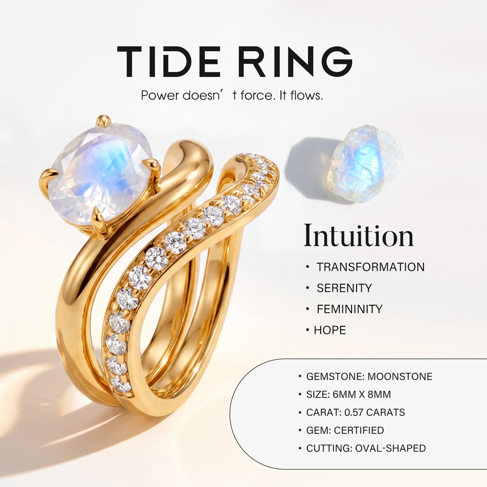Tide Ring -  Moonstone
