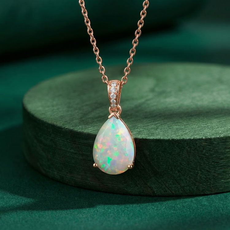 Opal Necklace - Pear