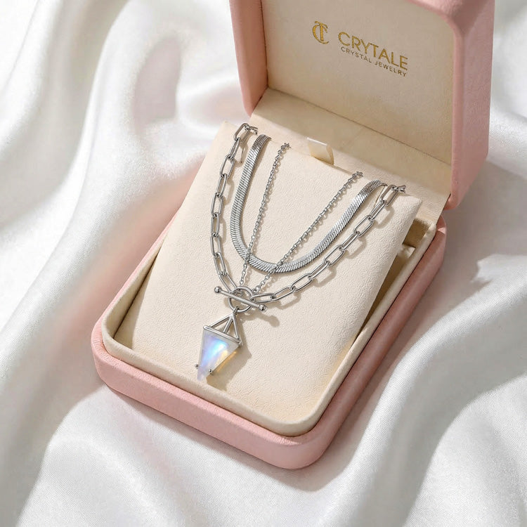 T-Lock Moonstone Necklace Set
