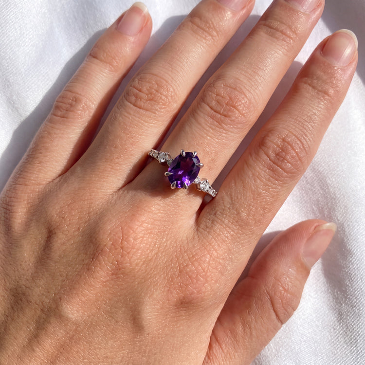Amethyst Statement Ring