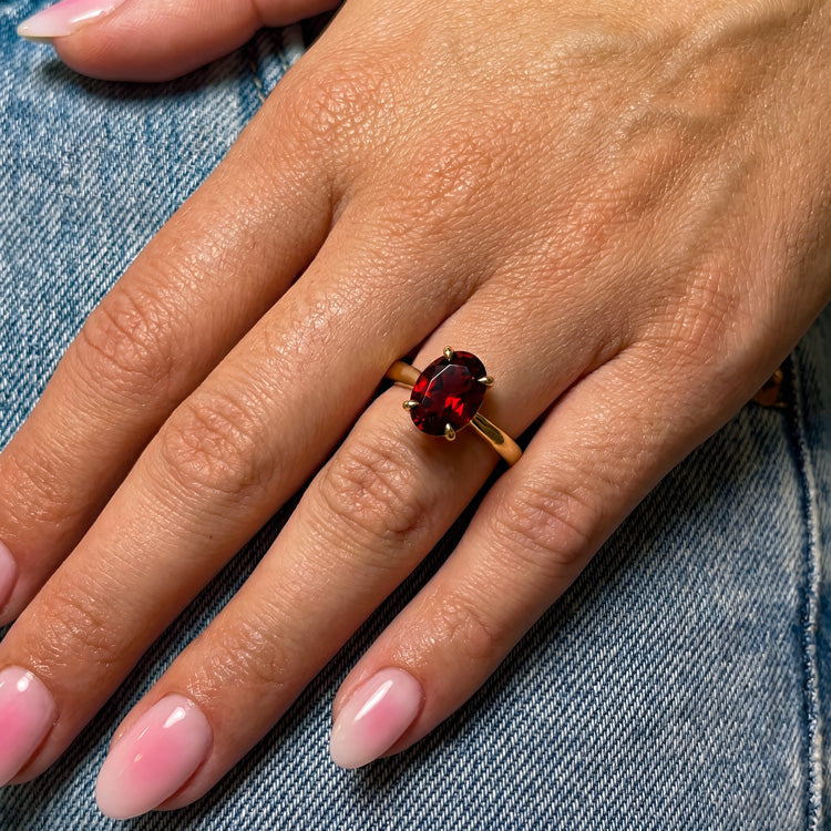 Garnet Ring for Everyday Elegance