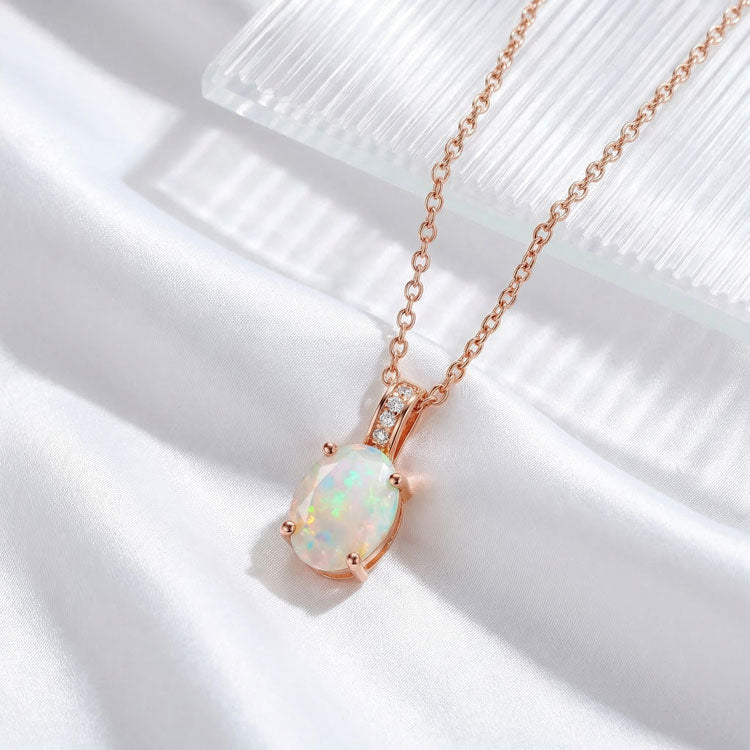 Opal Necklace - Oval
