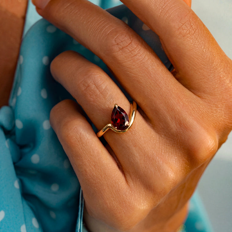 Garnet Statement Ring