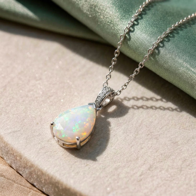 Opal Necklace - Pear