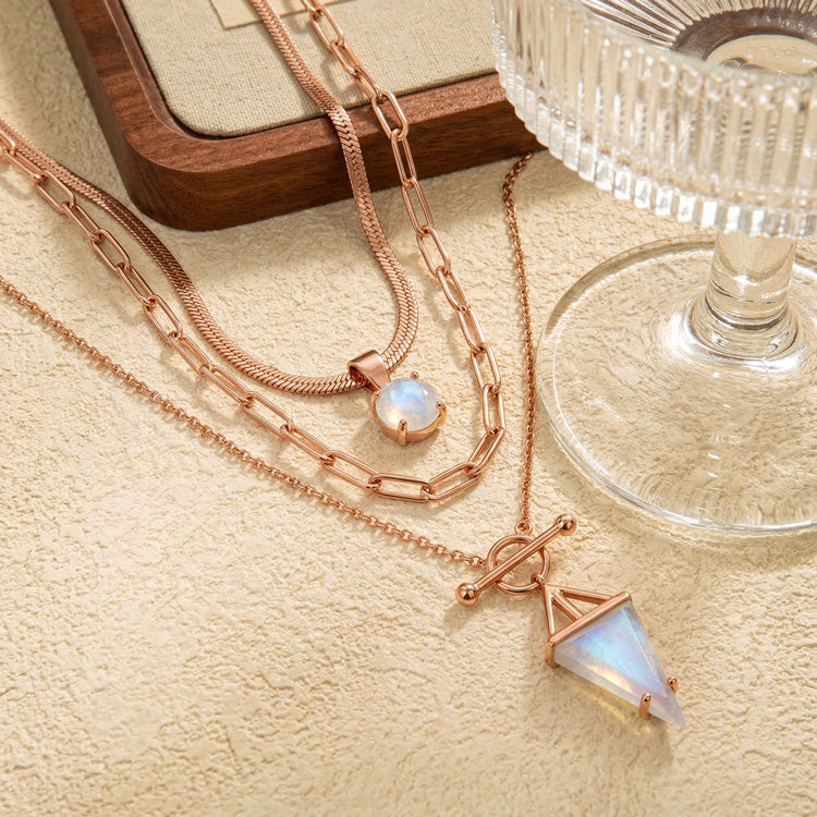 Moonstone Necklace Set - T-Lock