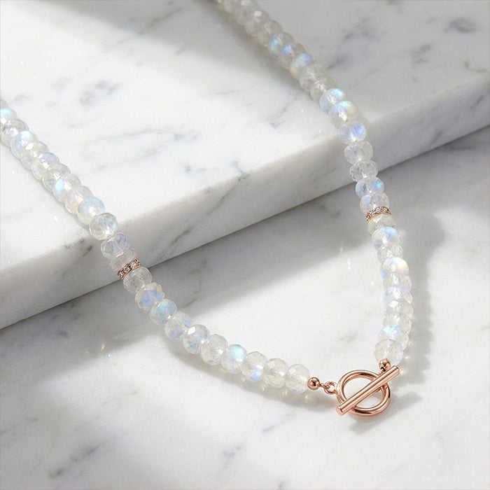 Beaded - Moonstone Necklace