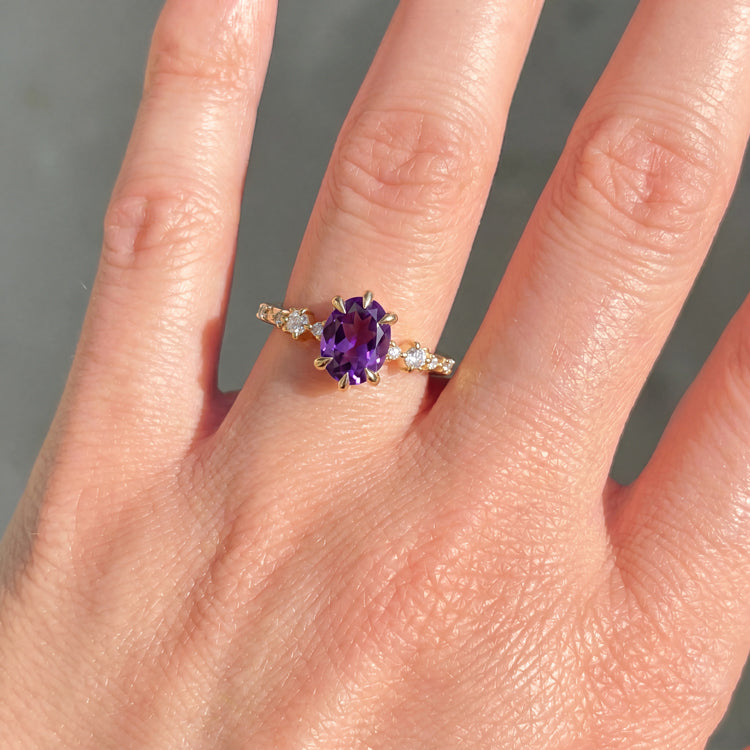 Amethyst Statement Ring