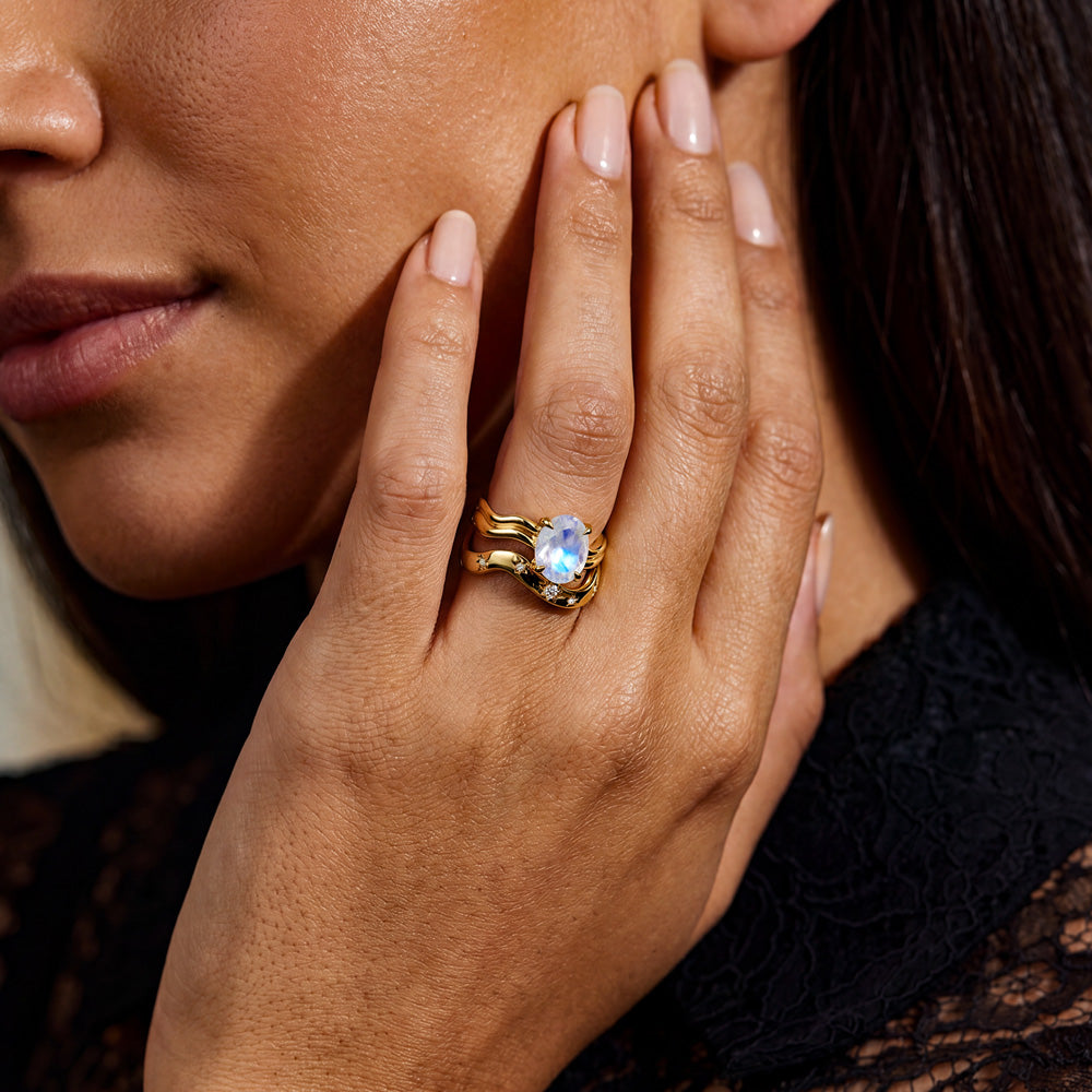 Stardust Ring -  Moonstone