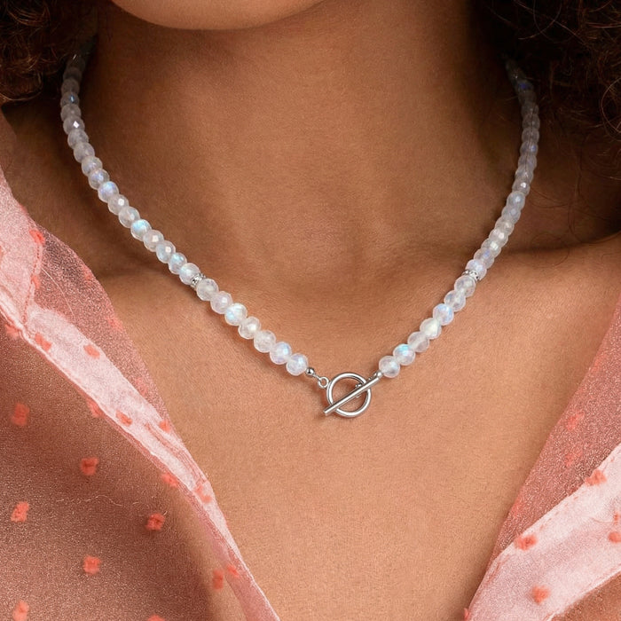 Beaded - Moonstone Necklace