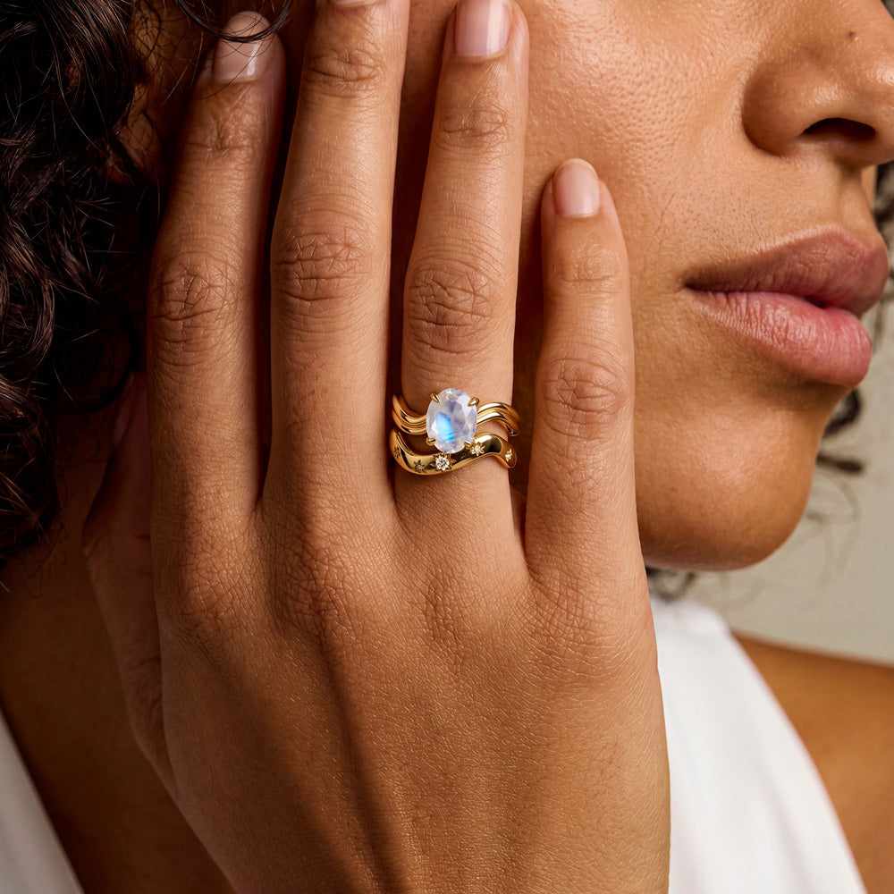 Stardust Ring -  Moonstone