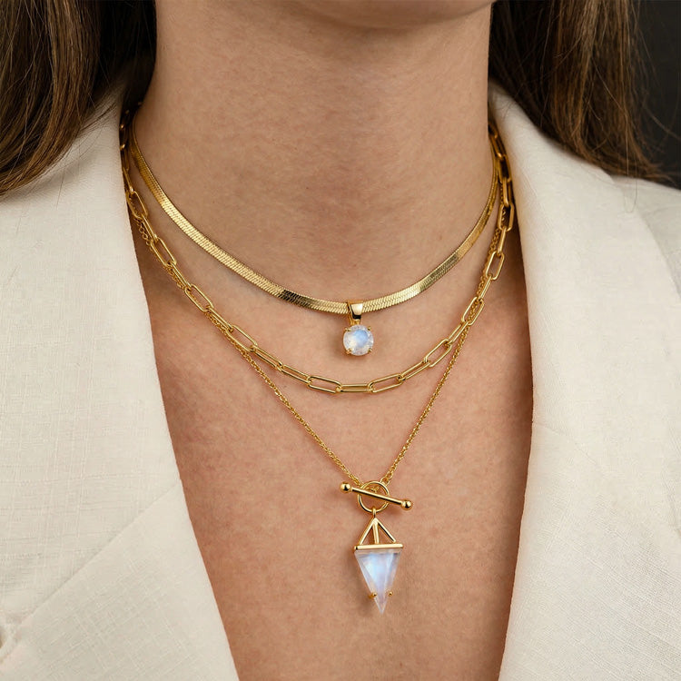 Moonstone Necklace Set - T-Lock