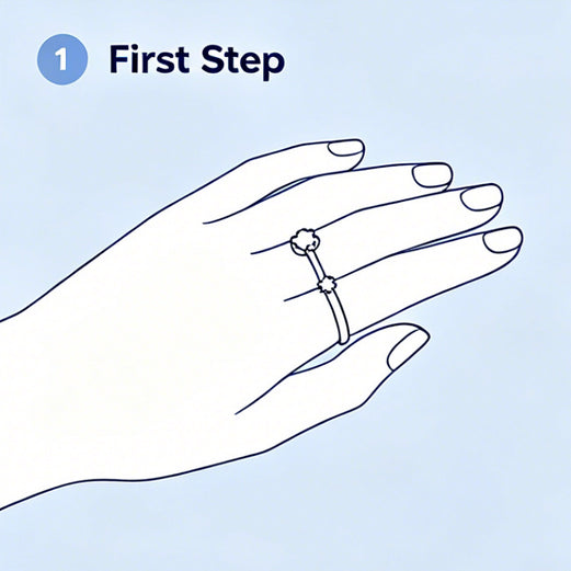 1. Pick a ring that fits comfortably on the finger you have in mind.