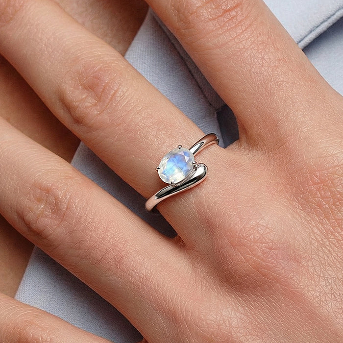 Embrace Twisted Statement Ring - Moonstone