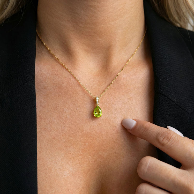 Peridot Necklace - Pear