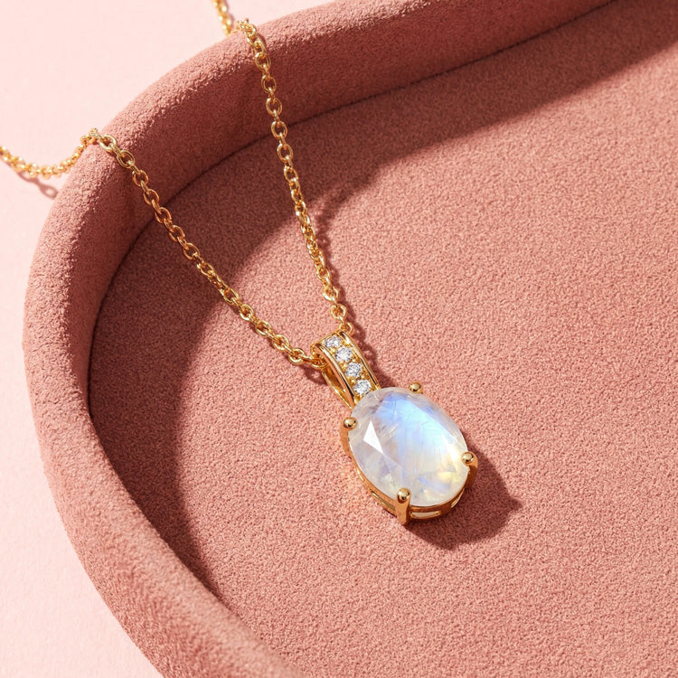 Moonstone Necklace - Oval