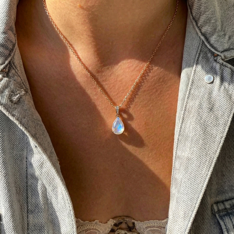 Moonstone Necklace - Pear