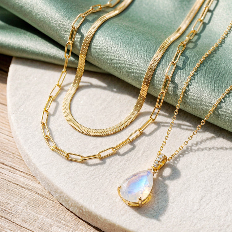 Moonstone Necklace Set