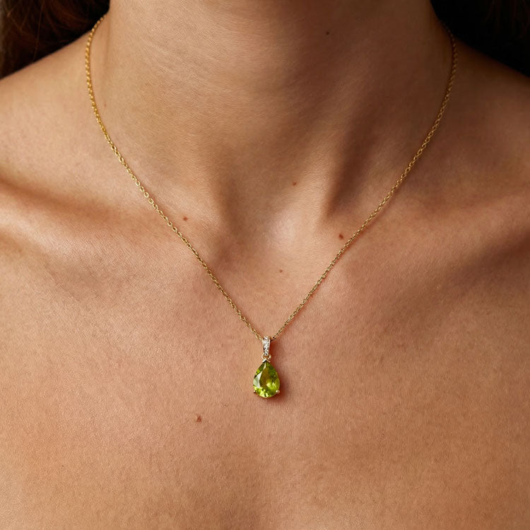 Peridot Necklace - Pear