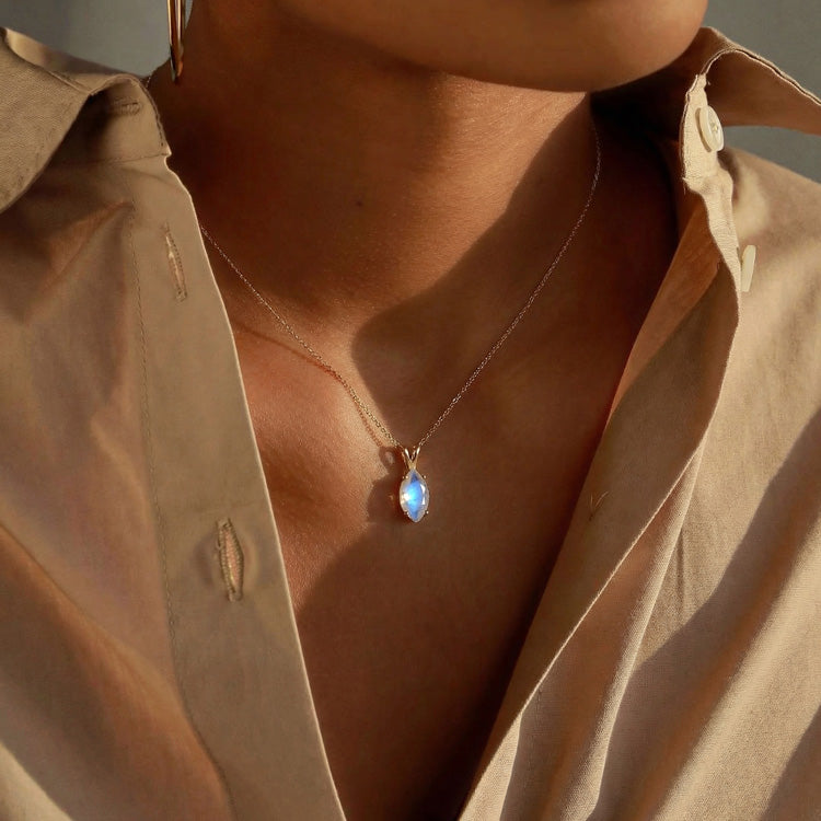 Moonstone Necklace - Marquise