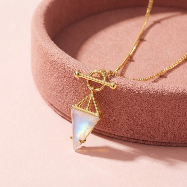 Punk Moonstone Statement Necklace