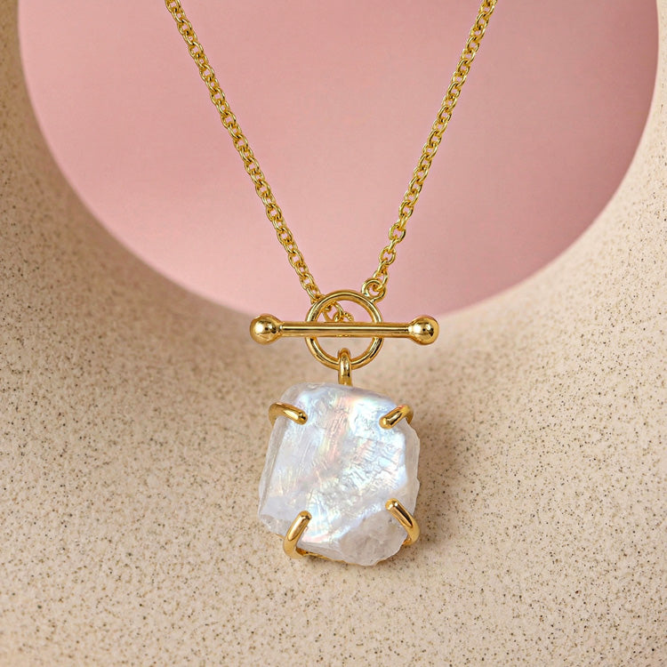 Moonstone Necklace - Raw Crystals