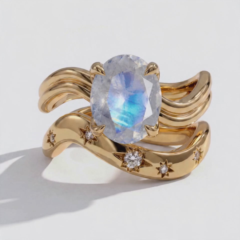 Load video: Stardust Ring -  Moonstone