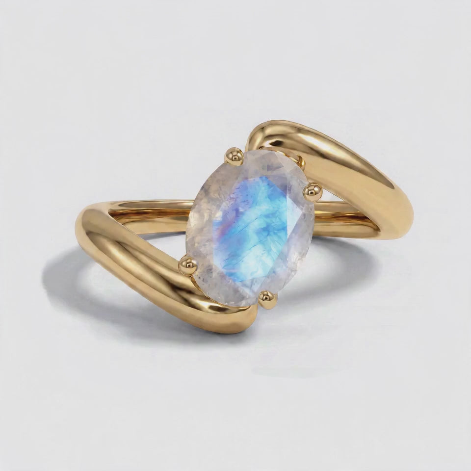 Load video: Moonstone Ring -  Become