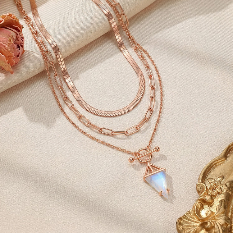 T-Lock Moonstone Necklace Set