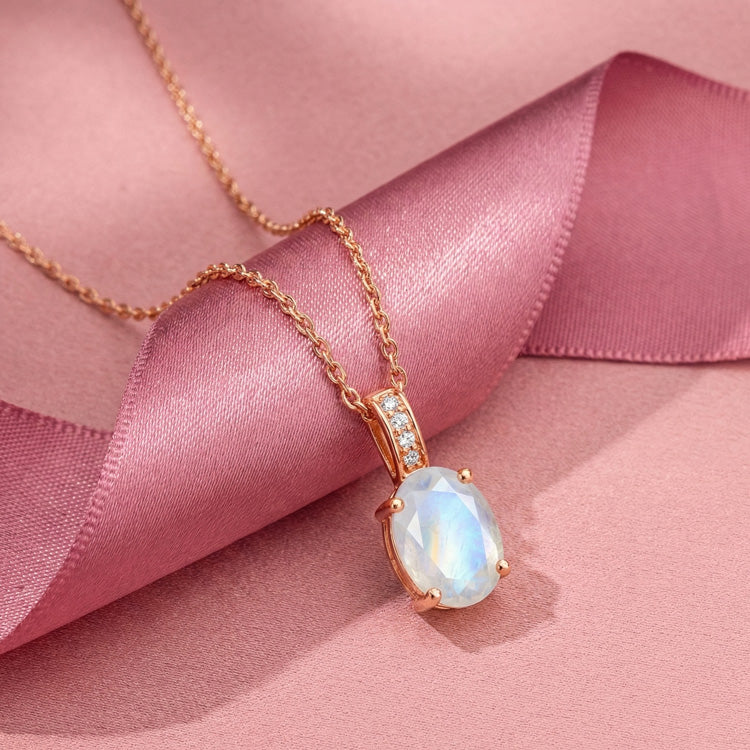 Moonstone Necklace - Oval