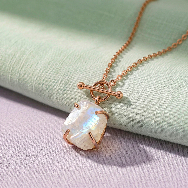 Moonstone Necklace - Raw Crystals