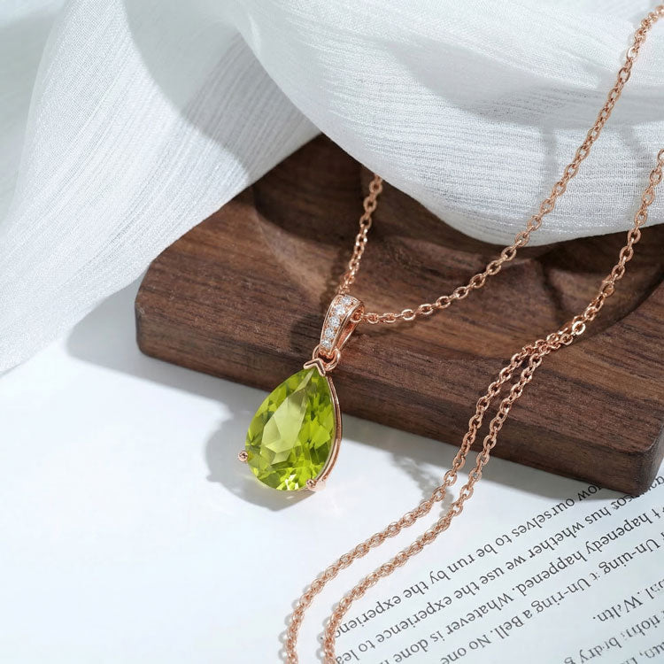 Peridot Necklace - Pear