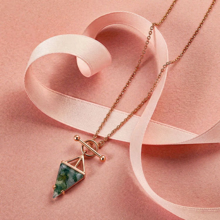 Moss Agate Statement Necklace