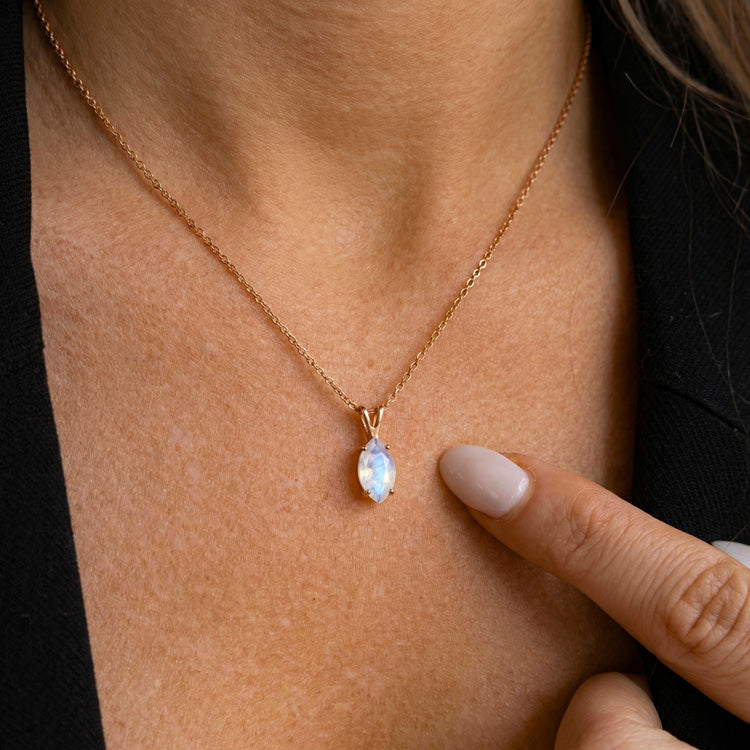 Moonstone Necklace - Marquise