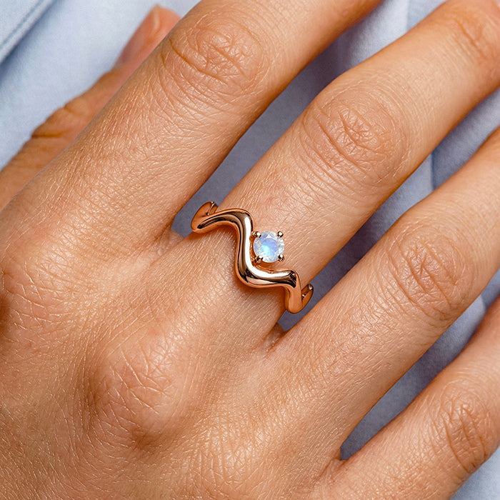 Moonstone Ring Trio