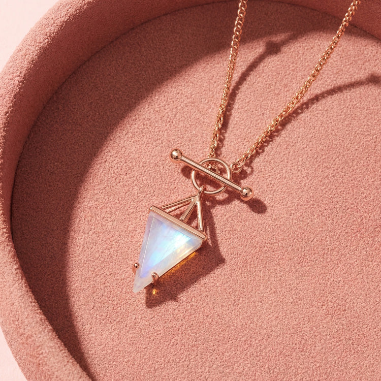 Punk Moonstone Statement Necklace