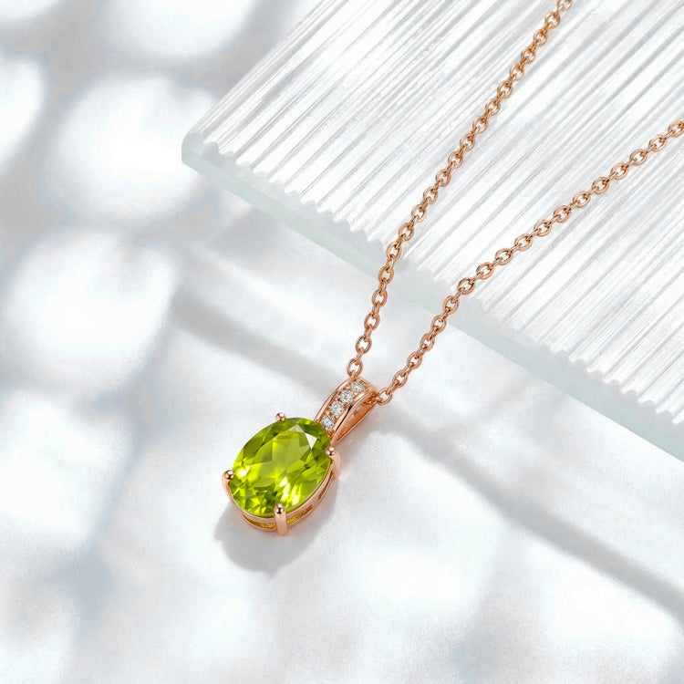 Peridot Necklace - Oval