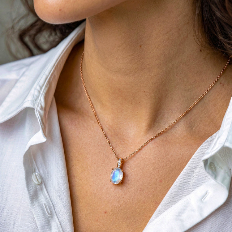 Moonstone Necklace - Oval
