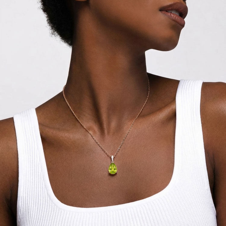 Peridot Necklace - Pear