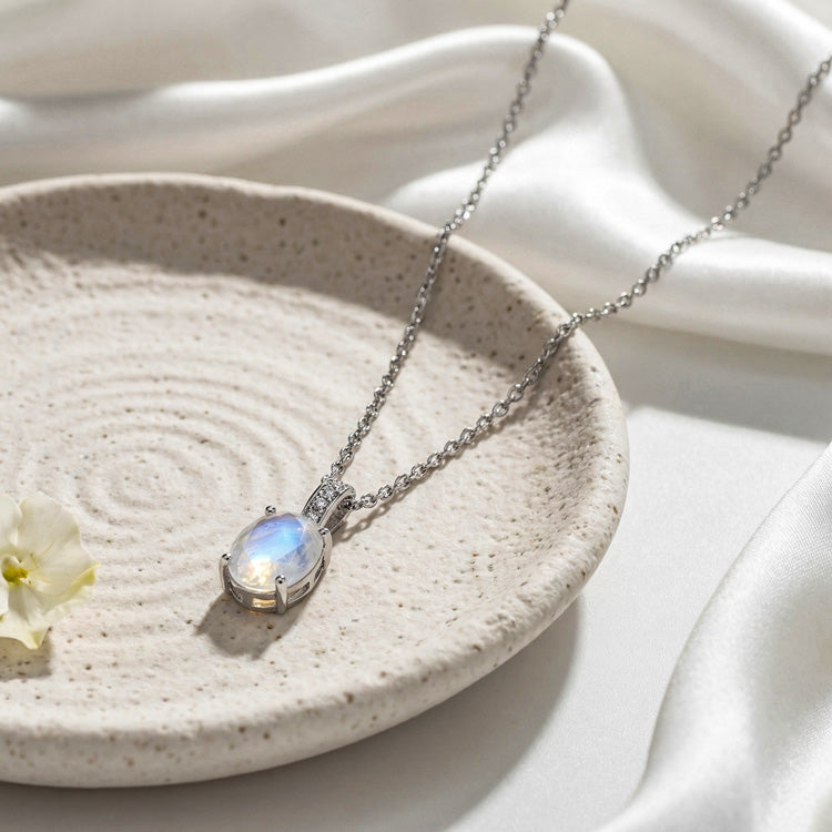 Moonstone Necklace - Oval