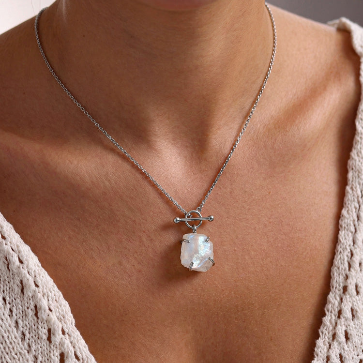 Moonstone Necklace - Raw Crystals
